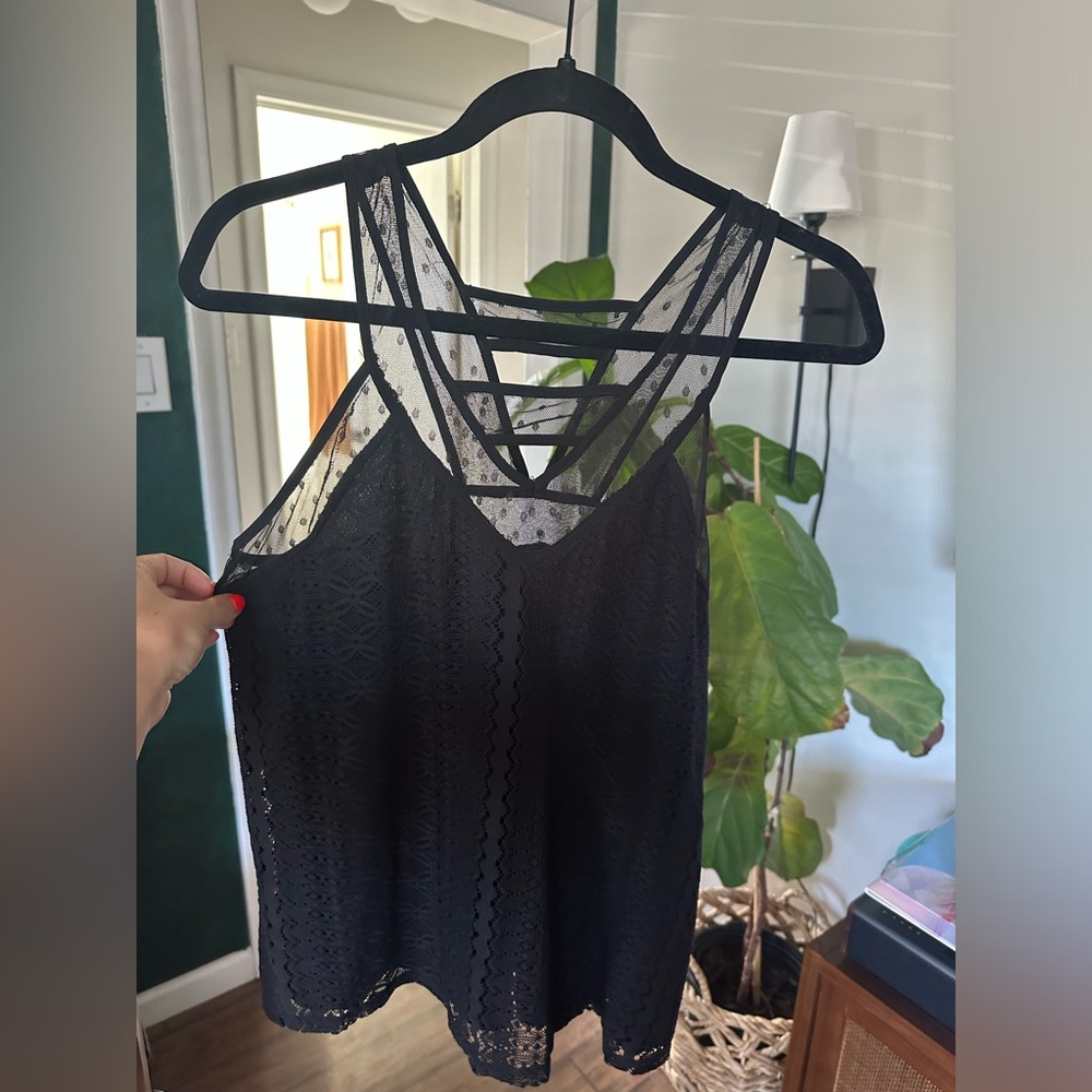 Socialite - mesh tank top - black